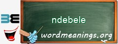 WordMeaning blackboard for ndebele